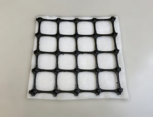 Composite biaxial geogrid with nonwoven geotextile Structure of PP Composite Geogrid, Combigrid, mastaGrid